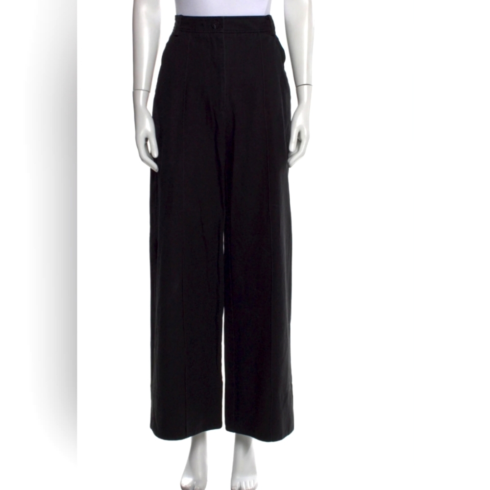 Alexis Black Wide-Leg Women's Pants. Size: Large.